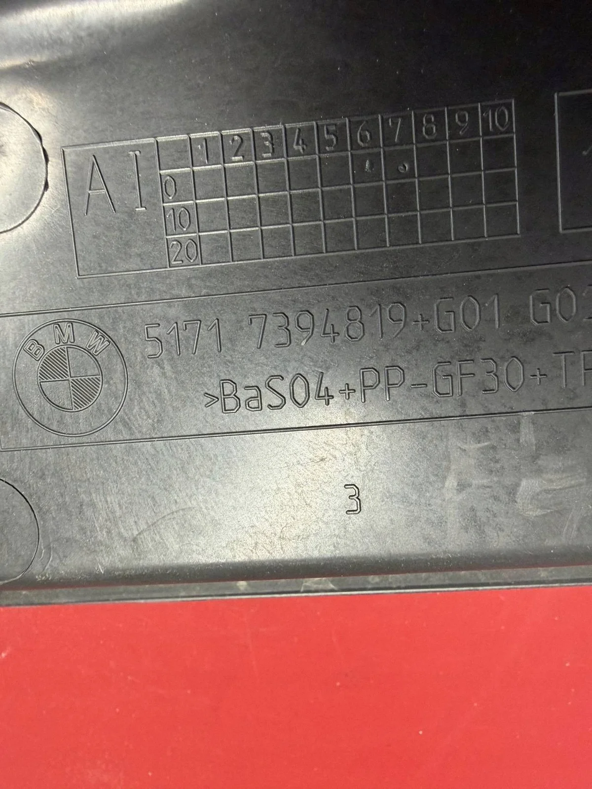 Tuulilasin alapaneeli BMW X3 G01 7394819 image 3