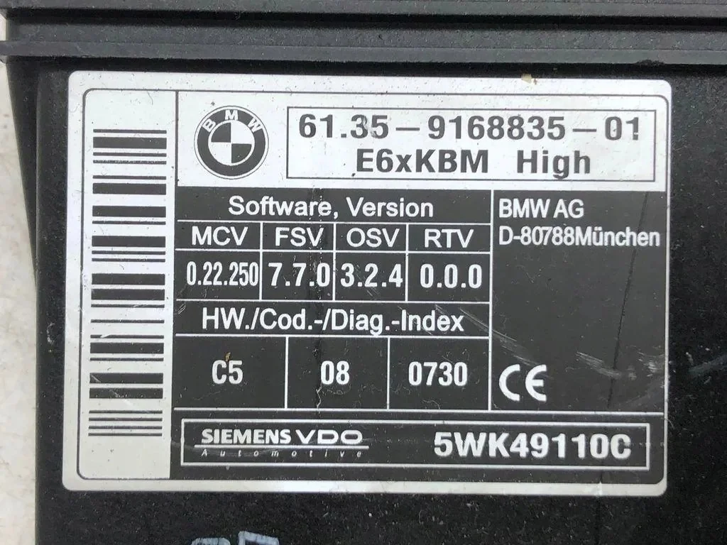 Módulo de Conforto BMW Série 5 E61 9168835