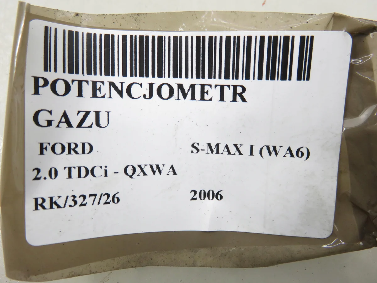 Kaasupolkimen potentiometri Ford S-MAX 2.0 TDCi M1114689-6G929F836JC