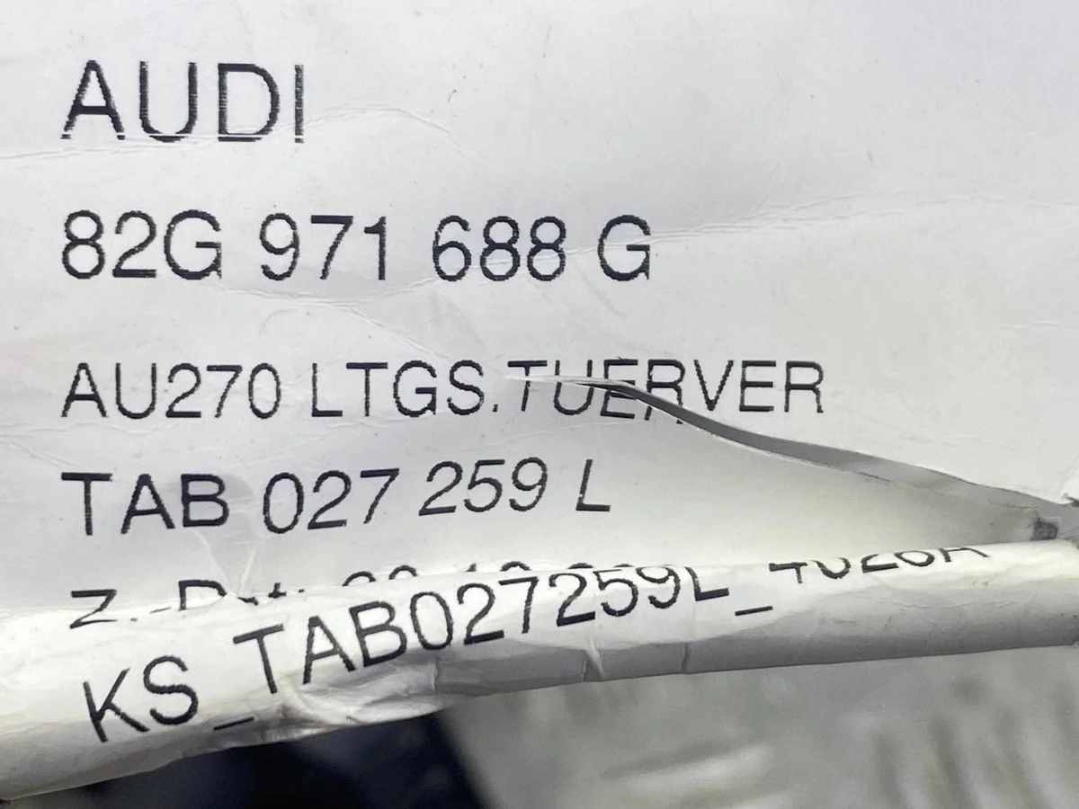 Rear Right Door Wiring Harness Audi A1 II 82G971688G