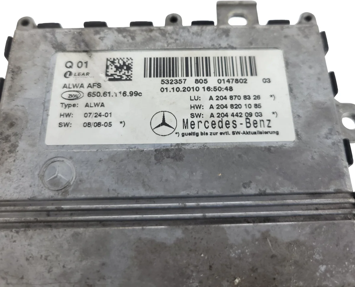Moduuli ajovalojen ohjaukseen Mercedes GLK X204 A2048708326