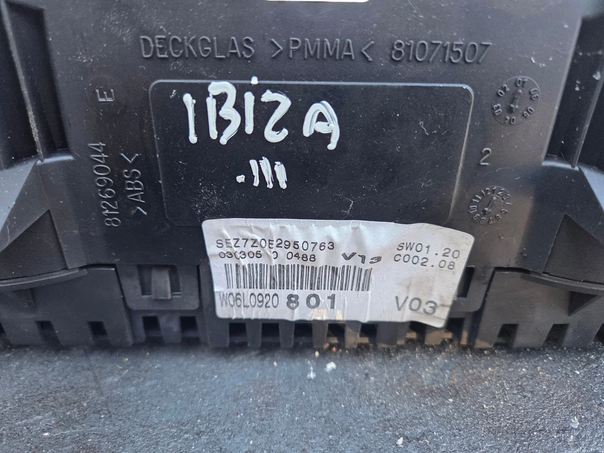 SEAT Ibiza/Cordoba mittaristo 6L0920801