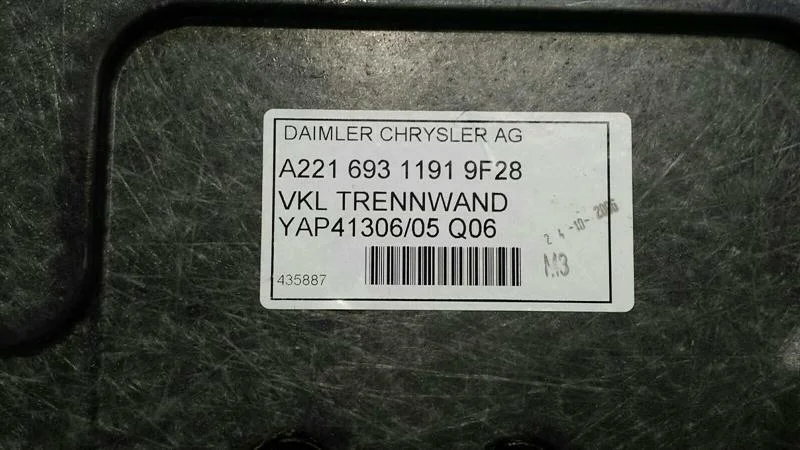 Kit garniture coffre Mercedes Classe S W221 A2216800442 image 3