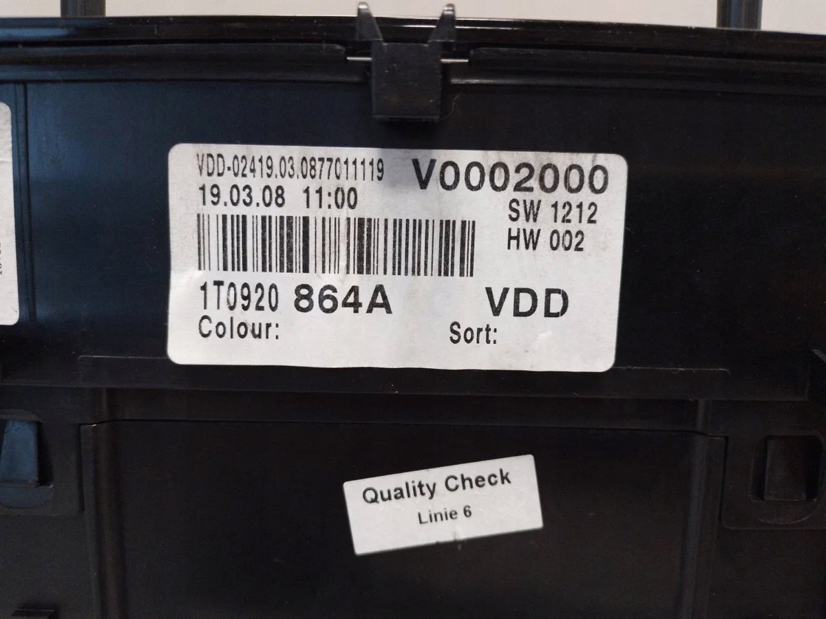 Compteur Volkswagen 1T0920864A image 5