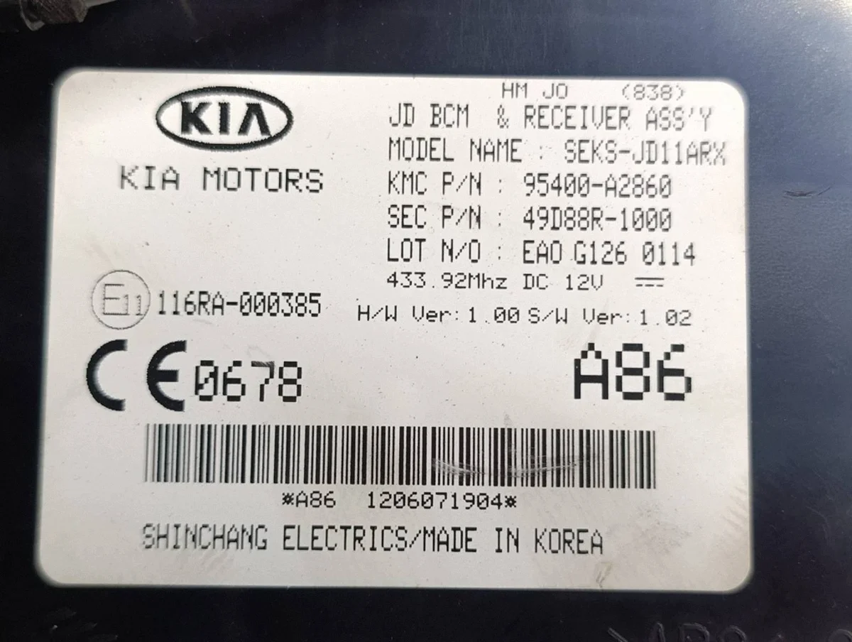 Módulo BCM Kia Ceed II 95400-A28603A image 3