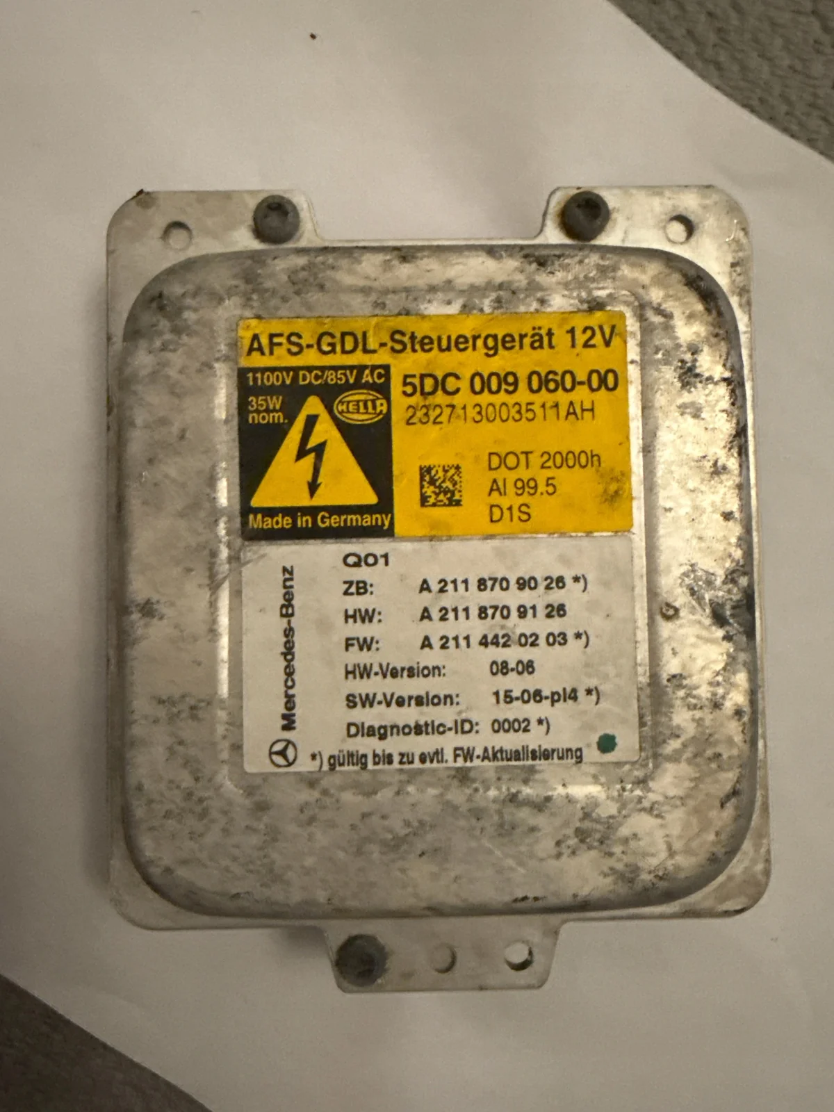 Convertidor Mercedes 5DC009060